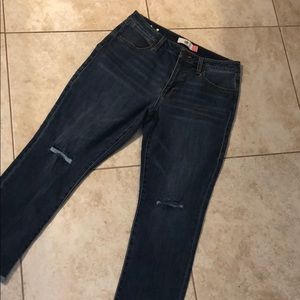CAbi Cropped High Waisted Straight Jeans size 8